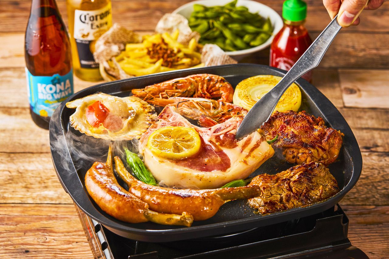 【江ノ島×海鮮BBQ！！】プレミアムBBQプラン(厳選肉＆海鮮含む全12品)＋選べる乾杯ドリンク付き