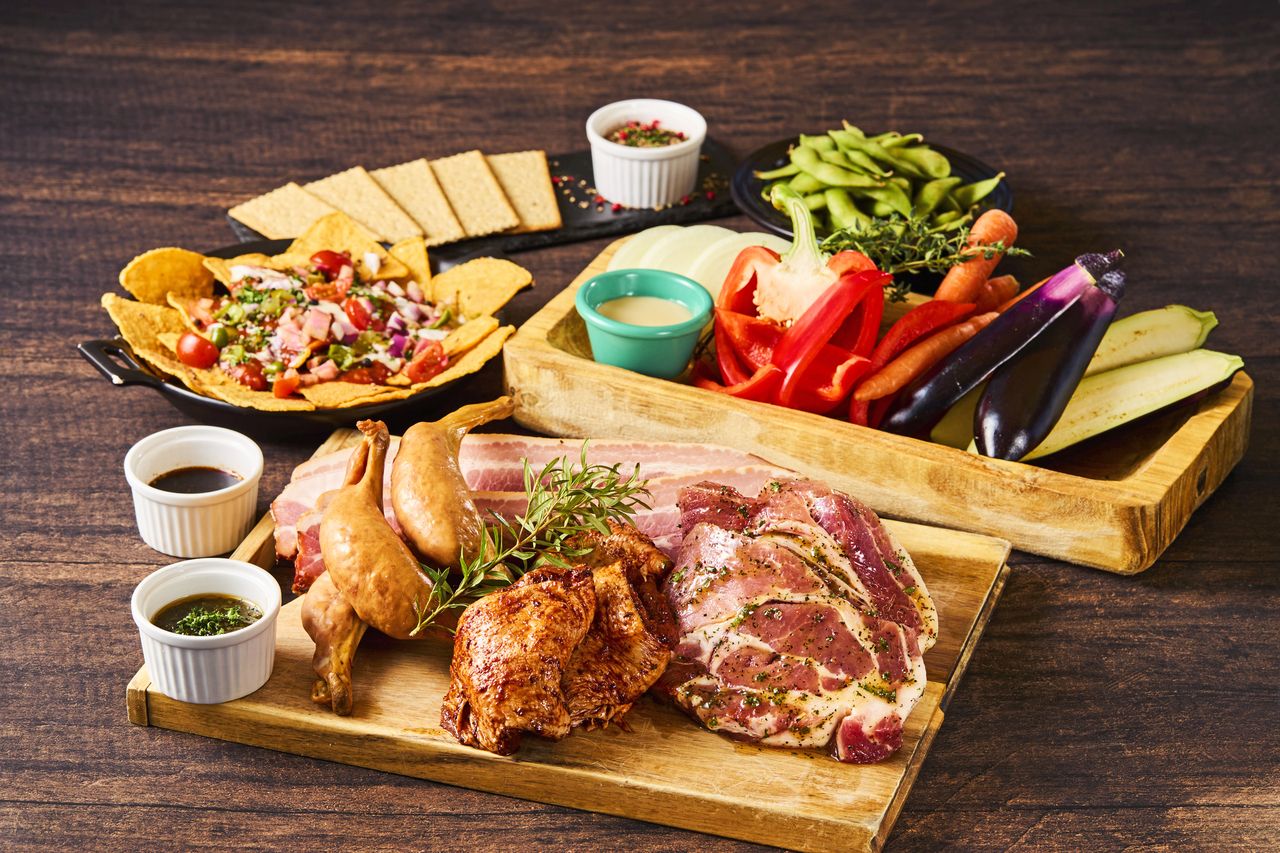 平日16:00～17:30予約限定！！牛タン＆コンログレードアップBBQ2時間飲み放題付きプラン　11品　6800円(税込) 　