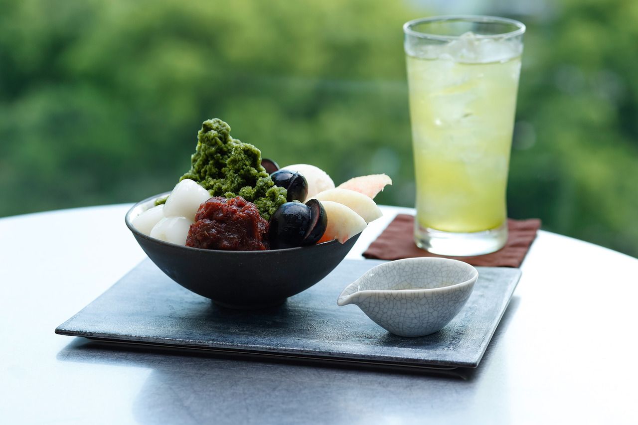 Fruit Anmitsu  Wasanbon agar jelly ＆ ice cream ,matcha granite  (90-min. seating)