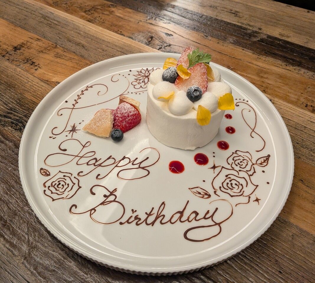 お誕生日、記念日に♪Flammes特製メッセージプレート※2日前予約